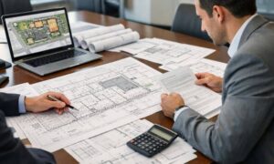 Alta survey lender review - ALTA SURVEY North Carolina Commercial lender and developer reviewing an ALTA survey and site plans before approving commercial property financing