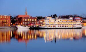 Downtown Wilmington, NC waterfront near flood zones where elevation certificates are often required for permits and insurance.