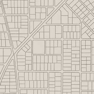 Property parcel map showing boundary line surveys reviewed during redevelopment planning